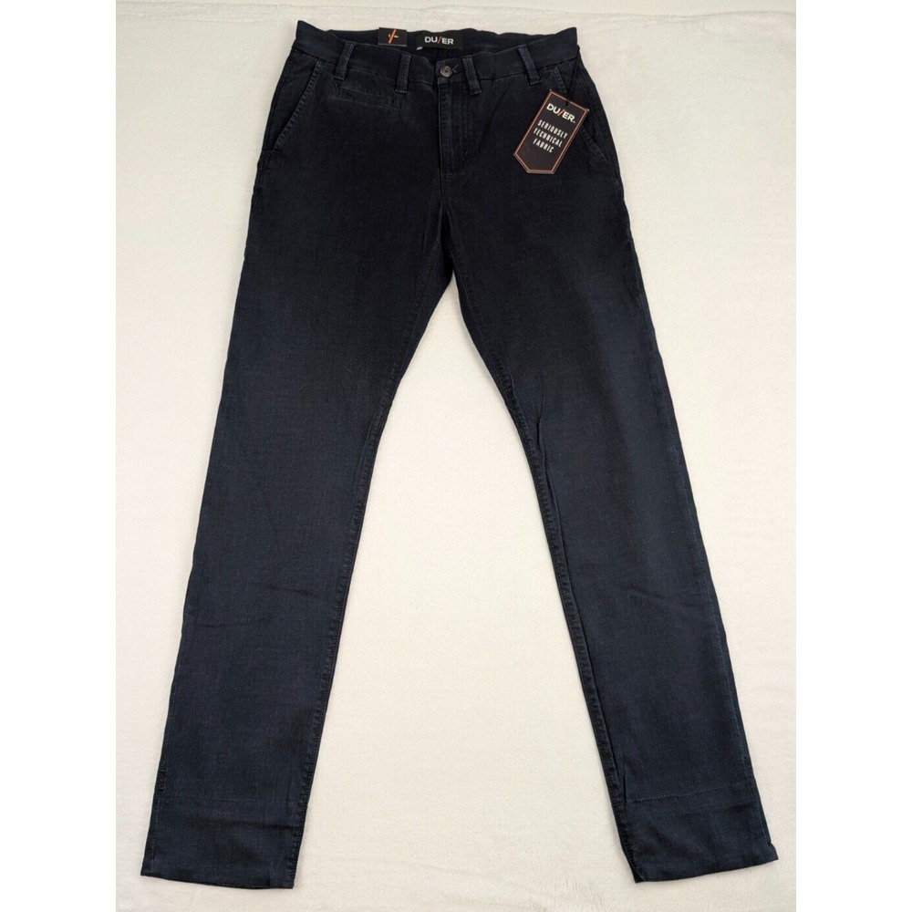 DU/ER Performance Denim Relaxed Taper Pants Mens 32/31 Blue Stretch $129 NWT